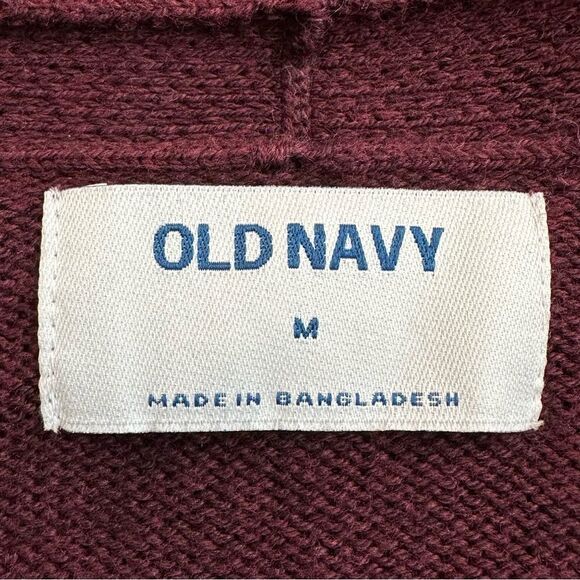 NWT Old Navy Open Front Burgundy Long Line Cardigan, Sz Medium - Picture 10 of 13